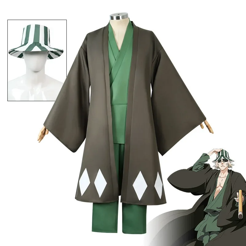 

Anime Bleach Cosplay Urahara Kisuke Kimono Costume Full Set