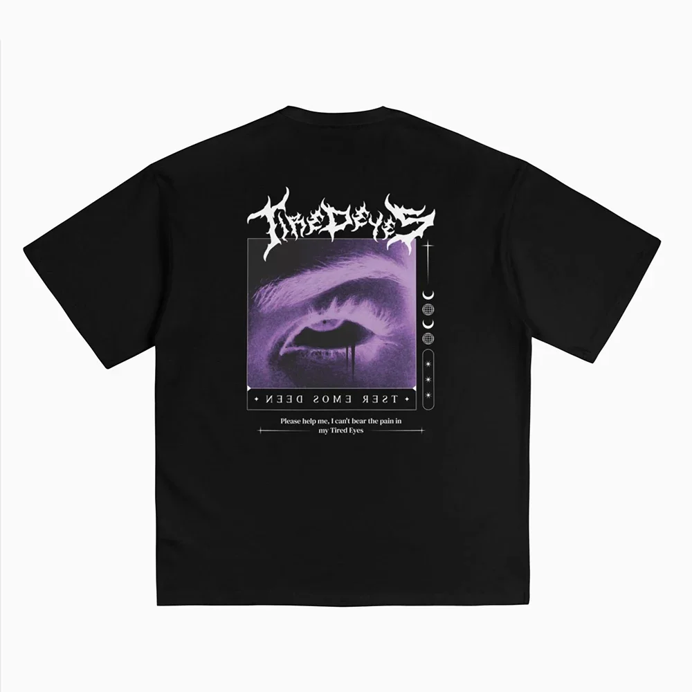 Summer Fashion Brand American Street Short-sleeve Tops Personalized Fashion Eye Print Tattoo Versatile Casual Loose T-shirt Y2k 
Summer Fashion Brand American Street Short-sleeve Tops Personalized Fashion Eye Print Tattoo Versatile Casual Loose T-shirt Y2k