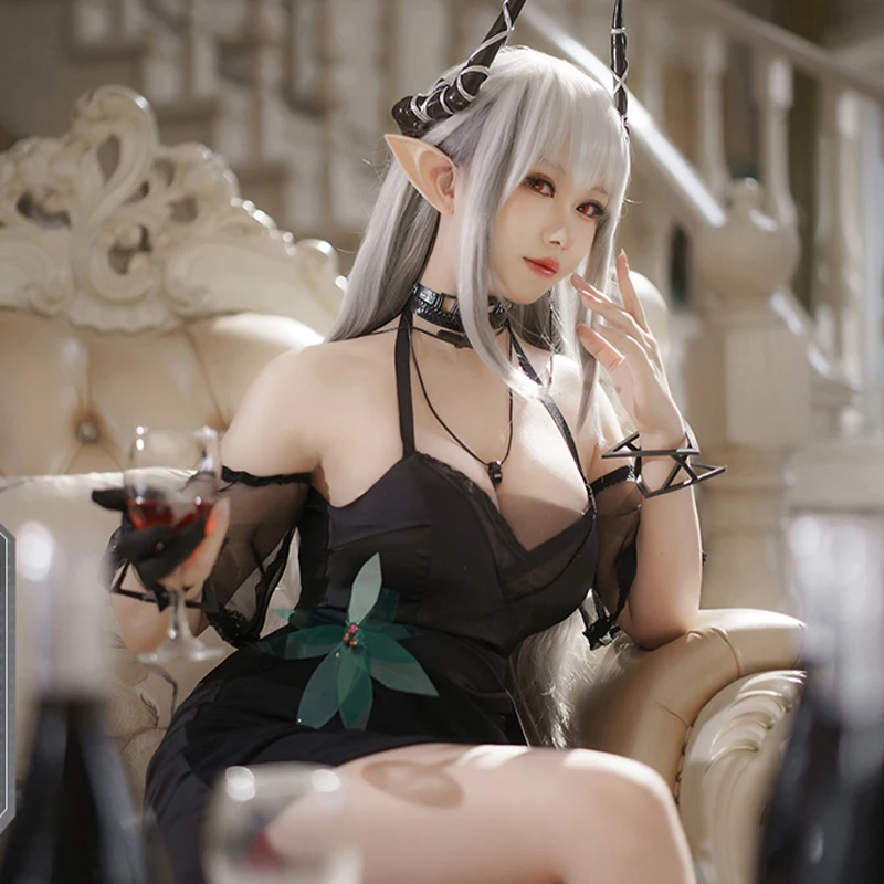 Game Arknights Mudrock Cosplay Costume Women Sexy Black Suit Mudstone Cute Party Dress Halloween Carnival Uniforms props
Game Arknights Mudrock Cosplay Costume Women Sexy Black Suit Mudstone Cute Party Dress Halloween Carnival Uniforms props
