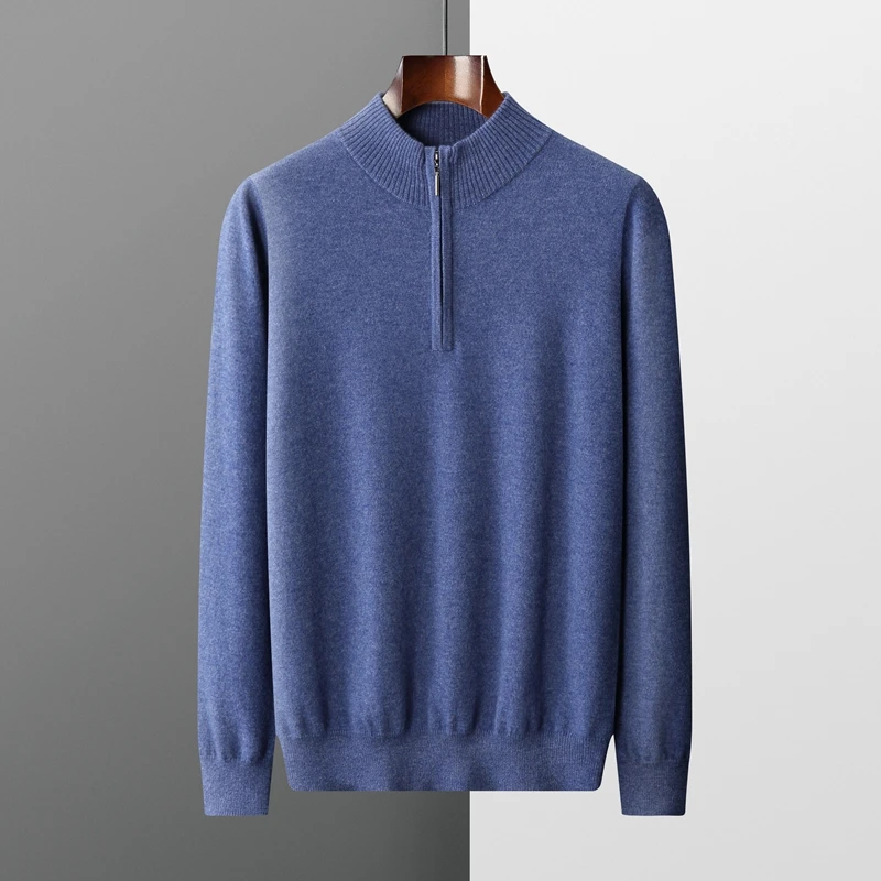 RONGYI 100% Goat Cashmere Sweater Men's Half High Collar Pullover Autumn Winter Long Sleeve Knitted Jacket Solid Color Top
RONGYI 100% Goat Cashmere Sweater Men's Half High Collar Pullover Autumn Winter Long Sleeve Knitted Jacket Solid Color Top