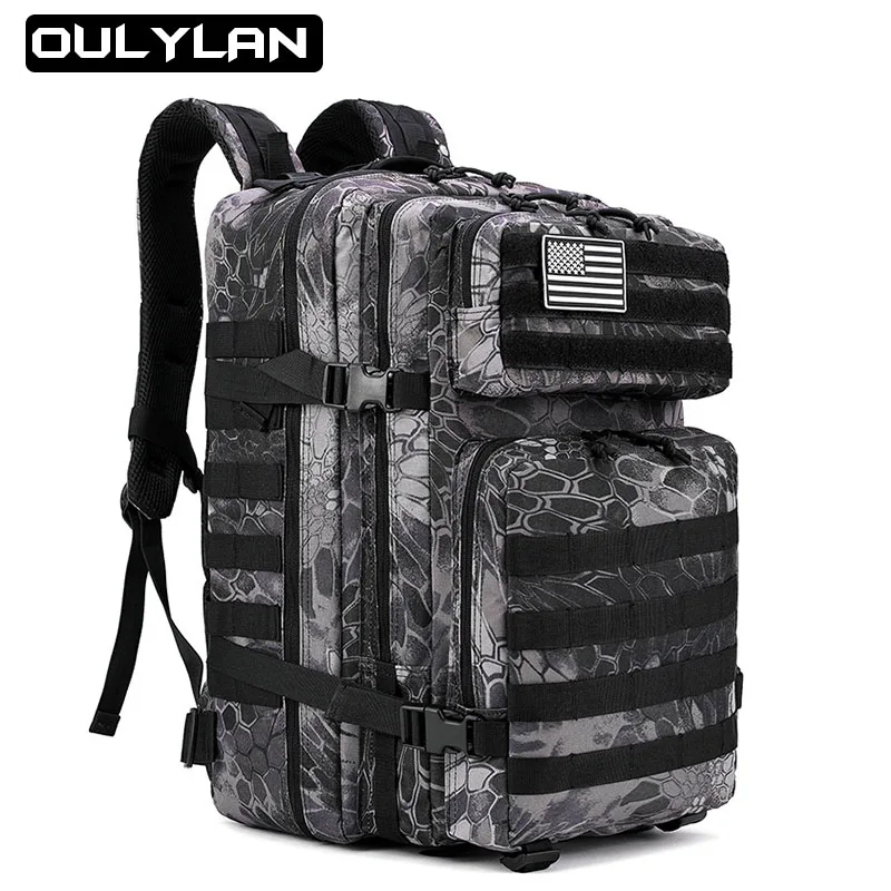 

Outdoor Tactical 3P Attack Backpack Travel Bag Men Trekking Mountaineering Camping Camo Sports Rucksack Large Capacity 45L