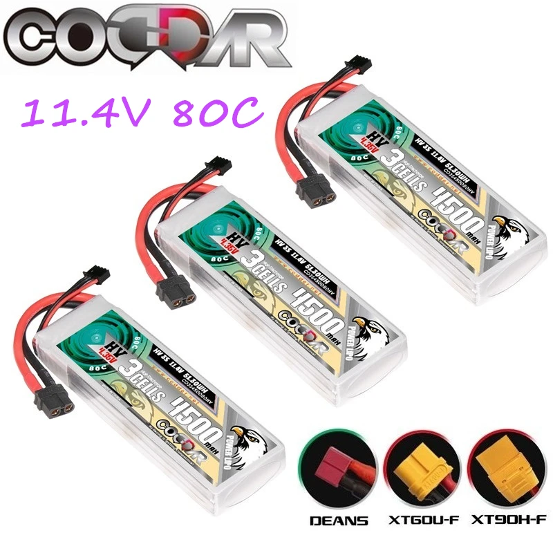 CODDAR 11.4V 80C 4500mAh 3S LIPO Battery For Align Helicopter 90 Ducted Fixed Wing Multi-Axis Model 11.4V Drones Battery
CODDAR 11.4V 80C 4500mAh 3S LIPO Battery For Align Helicopter 90 Ducted Fixed Wing Multi-Axis Model 11.4V Drones Battery