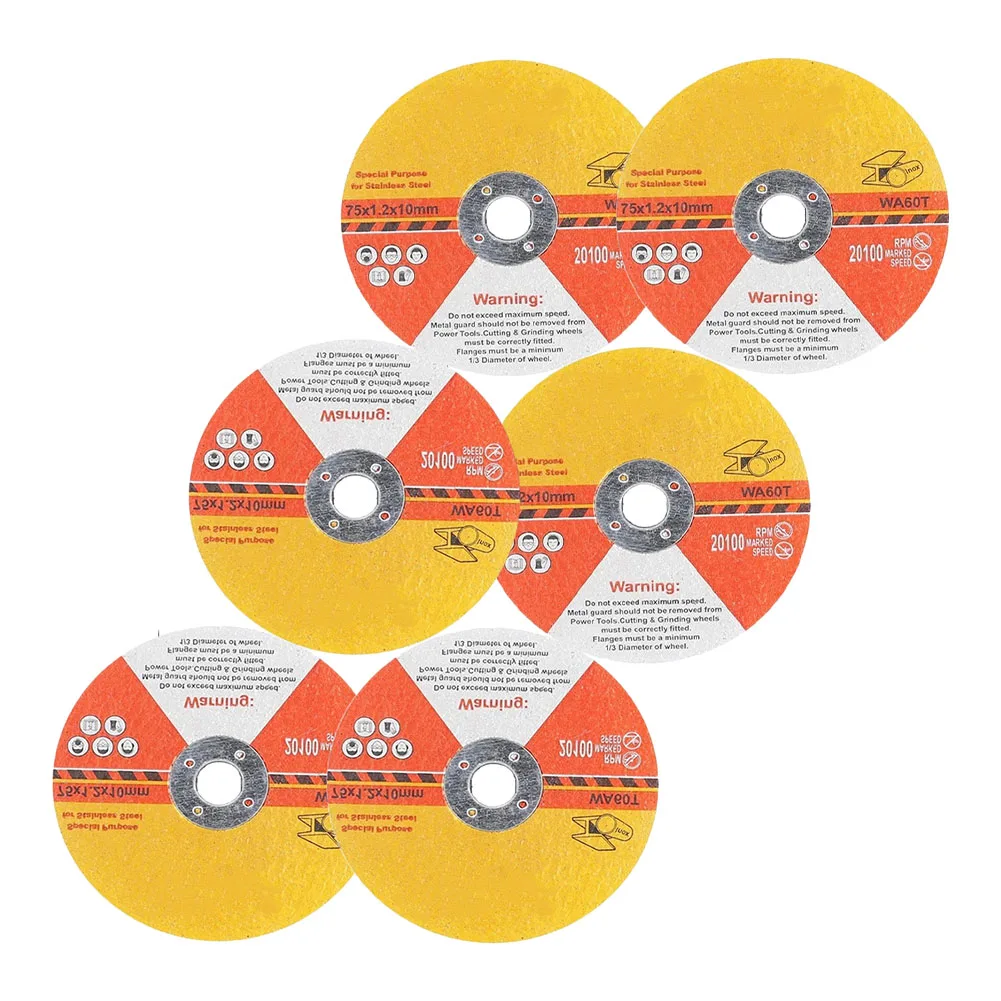 

6pcs 75mm Circular Resin Saw Blade Grinding Wheel Cutting Disc For Angle Grinder Fiber Reinforced Resin Cutting Discs