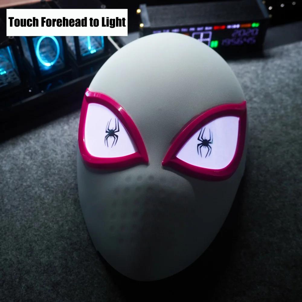 Gwen Spider-Man Mask Touch Glows Spiderman Faceshell Cosplay Gwen Prop Eye Luminous Costume Helmet Face Guard Toy Birthday Gifts
Gwen Spider-Man Mask Touch Glows Spiderman Faceshell Cosplay Gwen Prop Eye Luminous Costume Helmet Face Guard Toy Birthday Gifts