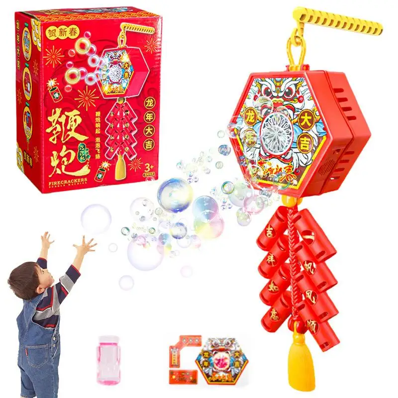 

Пузырьковая машина Firework, ручной автоматический производитель пузырьков с подсветкой и звуком, портативная новогодняя игрушка со светодиодной подсветкой