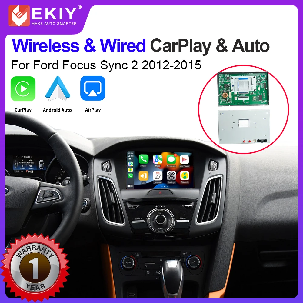 

EKIY Wireless CarPlay For Ford Focus Explorer Fusion Sync 2 With Android Auto Interface Mirror Link AirPlay Car Play Functions