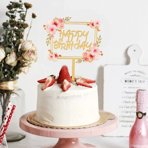 3pcs Flower Gold Acrylic Happy Birthday Cake Topper Flag Insert Card Picks Birthday Party Cake Decorations Supplies Baby Shower
3pcs Flower Gold Acrylic Happy Birthday Cake Topper Flag Insert Card Picks Birthday Party Cake Decorations Supplies Baby Shower
