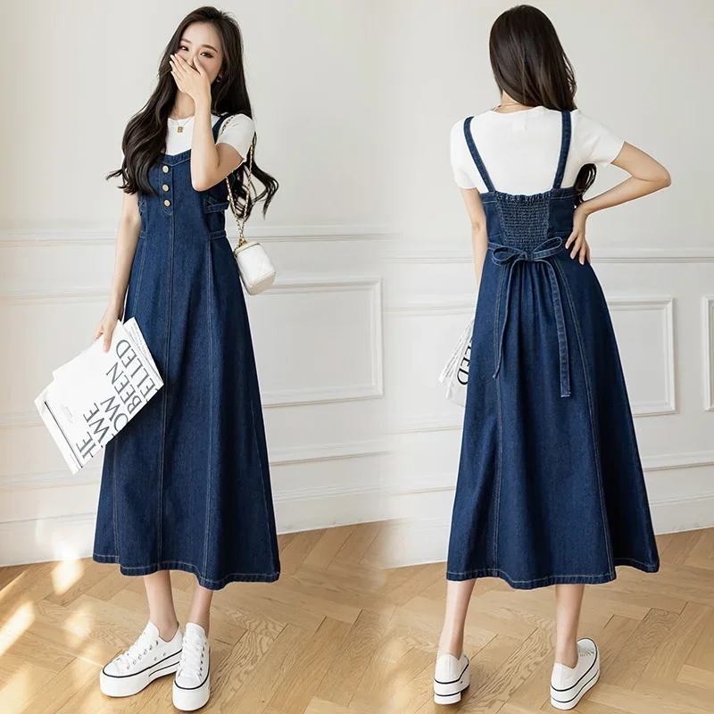 Women Denim Strap Dress High Waist Sleeveless A-Line Jean Maxi Dresses Spring Summer Lace Up Solid Color Dress S-5XL
Women Denim Strap Dress High Waist Sleeveless A-Line Jean Maxi Dresses Spring Summer Lace Up Solid Color Dress S-5XL