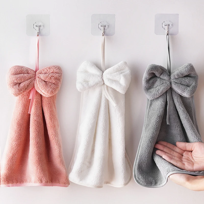 Coral Velvet Hand Towel Cute Hanging Bowknot Towel Thickened Soft Skin Kitchen Bathroom Absorbent Quick Dry Lazy Hand Towel
Coral Velvet Hand Towel Cute Hanging Bowknot Towel Thickened Soft Skin Kitchen Bathroom Absorbent Quick Dry Lazy Hand Towel