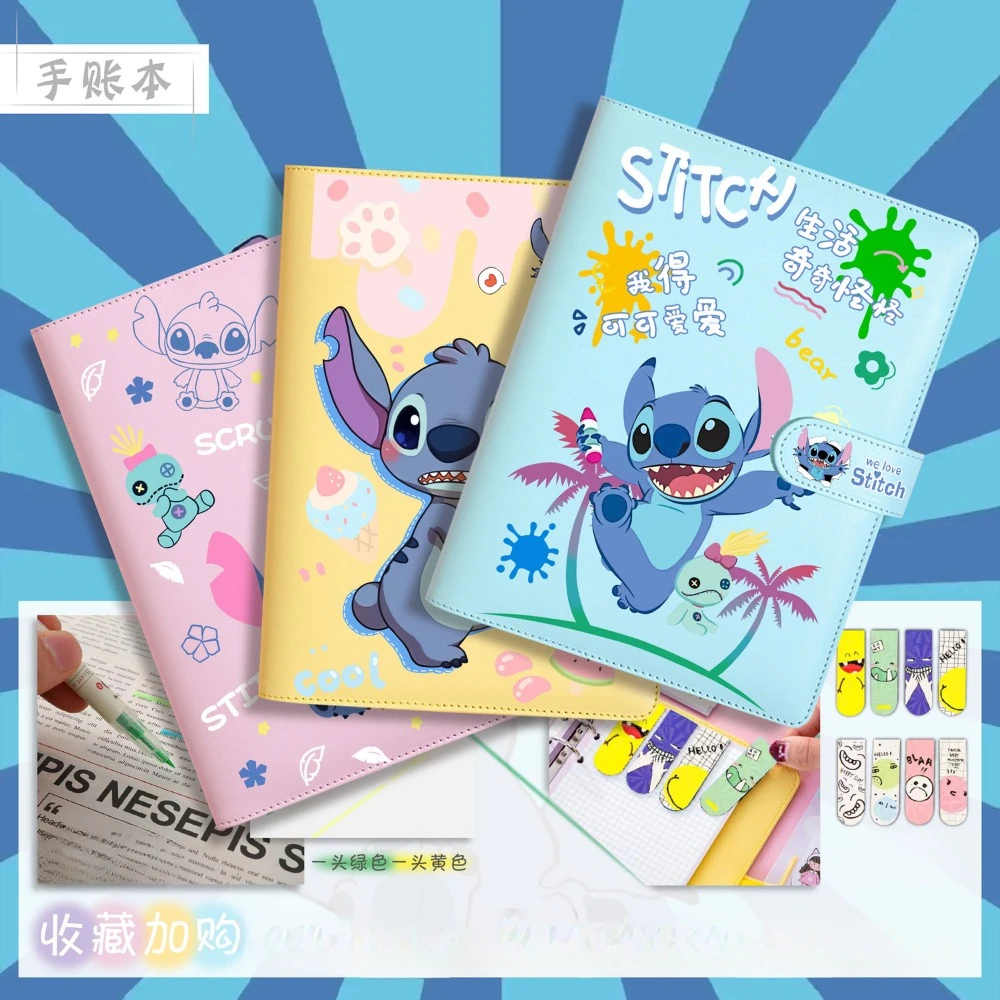 

New Disney animation cute cartoon Lilo and Stitch children's loose-leaf notebook student handbook creative and exquisite gift