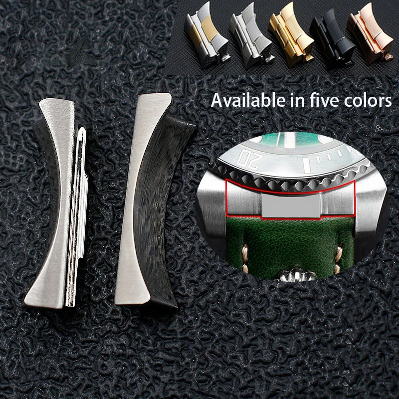 20mm 21mm Silver Gold Black Rose Solid Curved End Link Endlink For Daytona Watchband Rubber Leather steel head grain Cephalomere
20mm 21mm Silver Gold Black Rose Solid Curved End Link Endlink For Daytona Watchband Rubber Leather steel head grain Cephalomere
