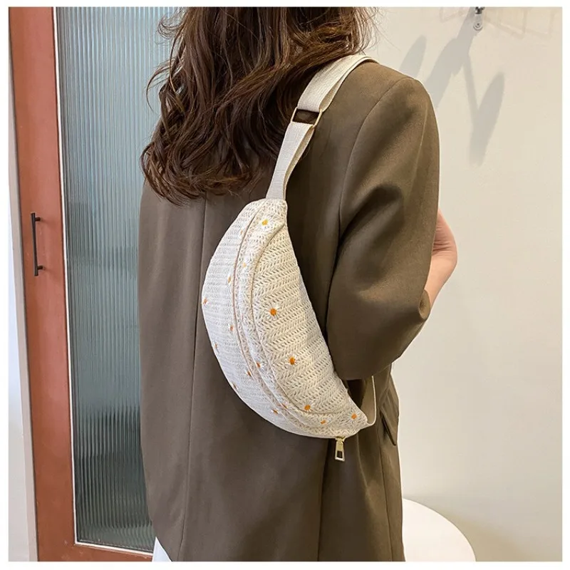 Women's Waist Bag Straw Woven Ladies Shoulder Crossbody Bags for Women 2024Summer Fanny Pack Fashion Phone Female Chest Bag
Women's Waist Bag Straw Woven Ladies Shoulder Crossbody Bags for Women 2024Summer Fanny Pack Fashion Phone Female Chest Bag