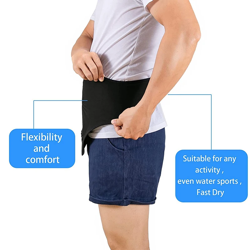 

The Ostomy Bag Cover Easy to Clean Waistband Blet Adjustable Premium Easy to Install Portable Washable Home Cove Pouches