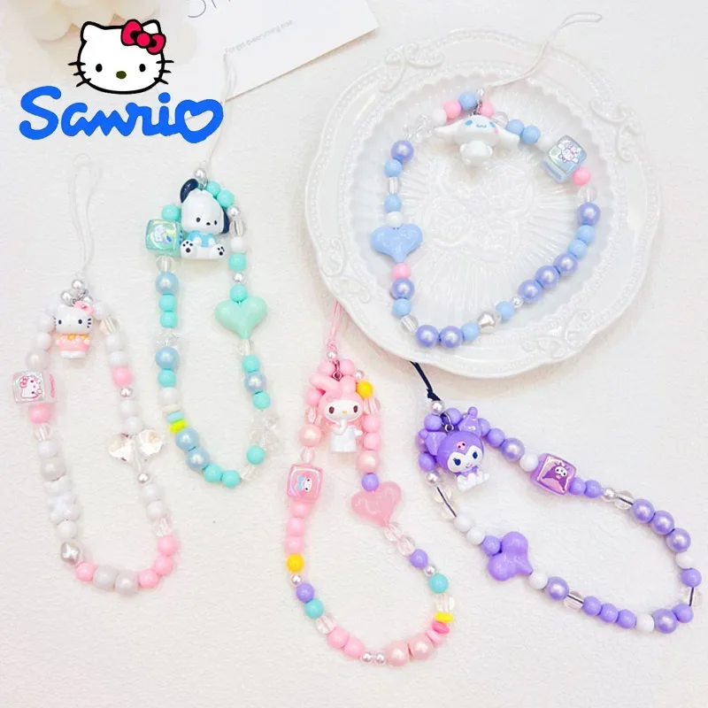 New Cute Sanrio Phone Strap Cartoon Kuromi Cinnamoroll Beaded Phone Chain Pochacco Creative Phone Case Accessories
New Cute Sanrio Phone Strap Cartoon Kuromi Cinnamoroll Beaded Phone Chain Pochacco Creative Phone Case Accessories