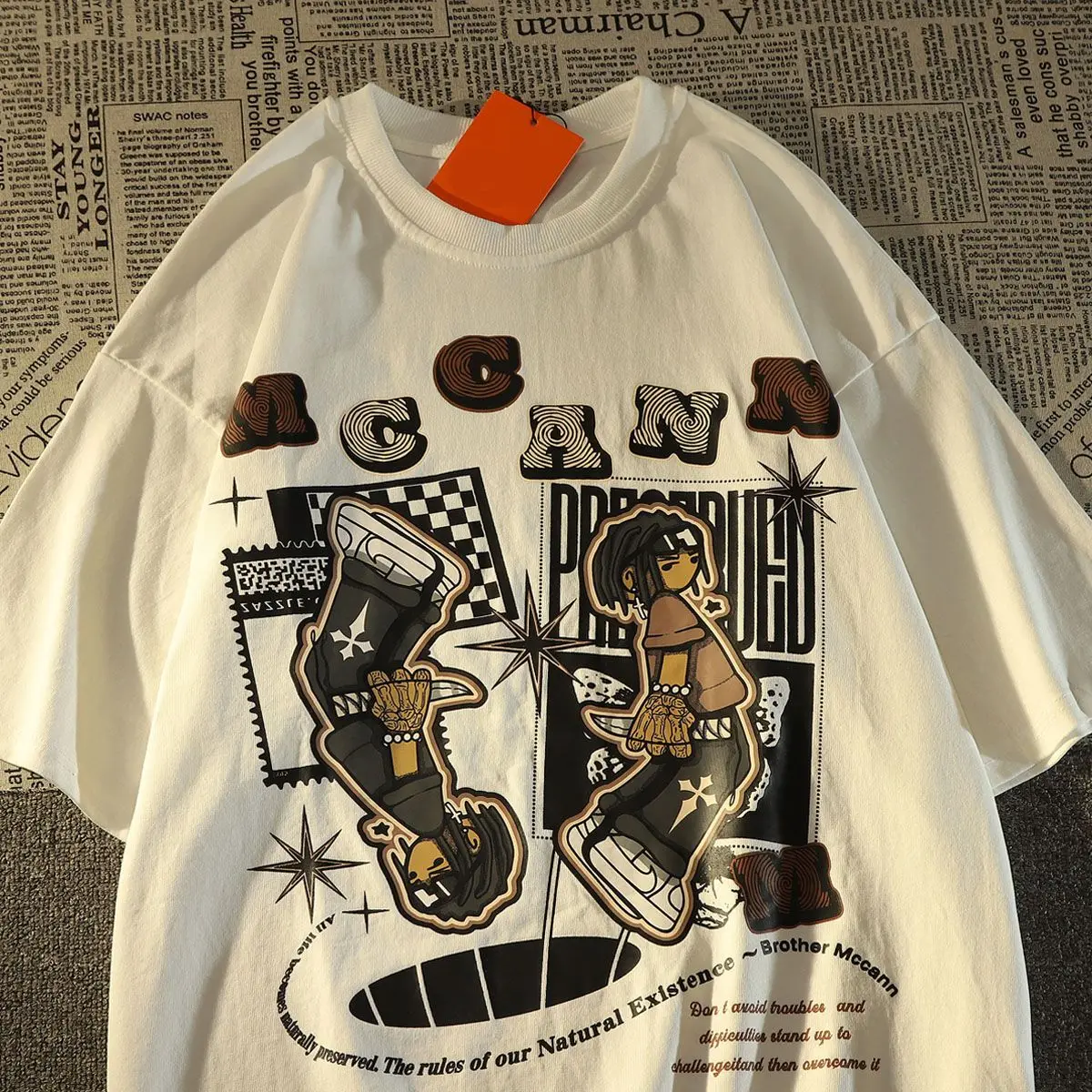 Cotton 240g summer American new style retro short sleeved T-shirt men and women trendy brand students loose couple ins T-shirt
Cotton 240g summer American new style retro short sleeved T-shirt men and women trendy brand students loose couple ins T-shirt