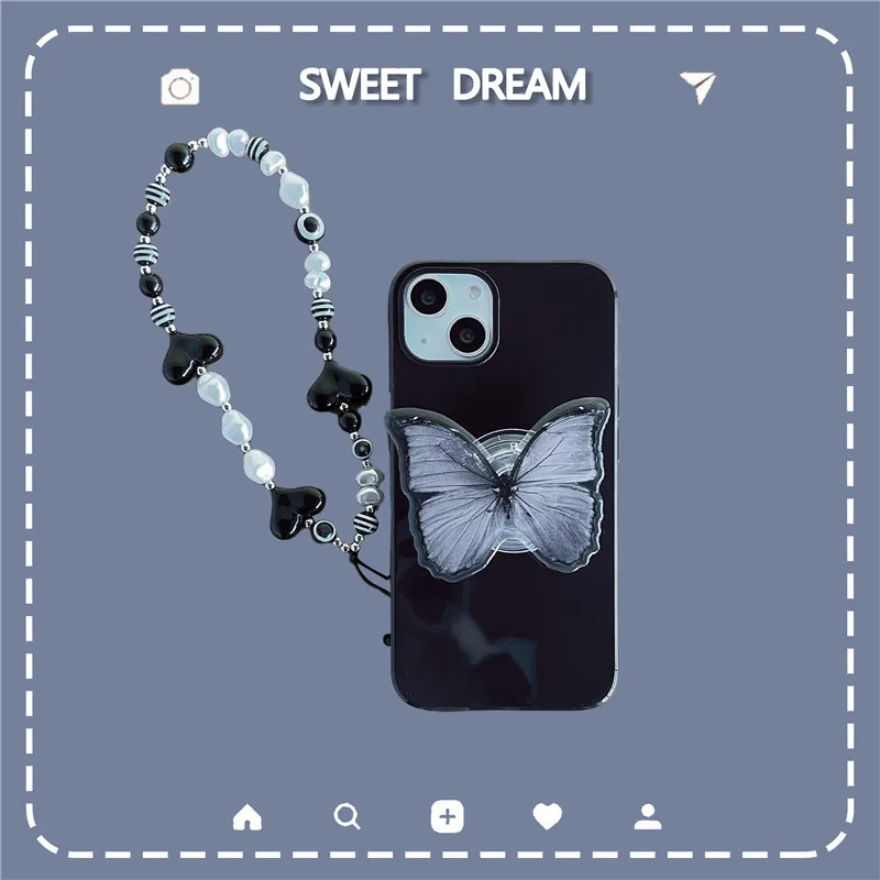 Sweet Cool Dark Butterfly Bracket Soft Case with Holder for iPhone 13 Pro/12 Pro Max Wrist Chain TPU Cover iPhone 11 Smartphone
Sweet Cool Dark Butterfly Bracket Soft Case with Holder for iPhone 13 Pro/12 Pro Max Wrist Chain TPU Cover iPhone 11 Smartphone