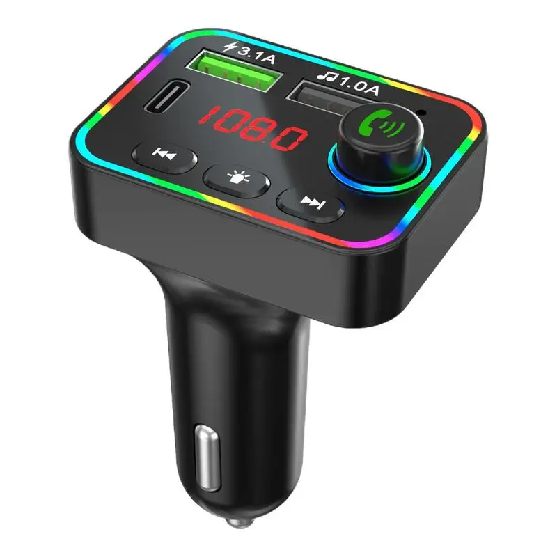 

USB Car Charger Lighter Adapter Car FM Transmitter Automobile Chargers With 2 USB Charging Ports For Phones Laptops Earphones