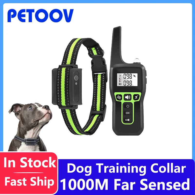 Petoov Dog Training Collar Professional 1000M Remote Control Dog Electric Training Collars Rechargeable Waterproof Pet Supplies
Petoov Dog Training Collar Professional 1000M Remote Control Dog Electric Training Collars Rechargeable Waterproof Pet Supplies