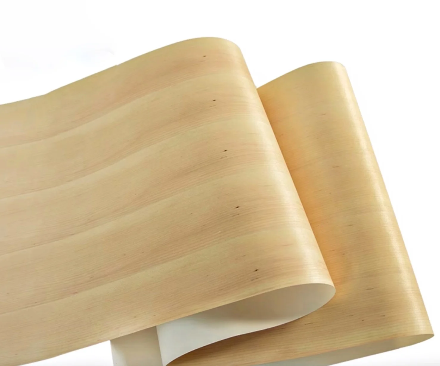 

L:2.5Meters Width:58cm T:0.25mm Natural Wide Maple Straight Grain Wood Veneer(Back with kraft paper)