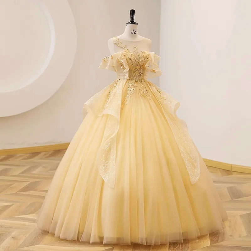 New style one shoulder student performance costume puffy skirt annual party evening dress
New style one shoulder student performance costume puffy skirt annual party evening dress