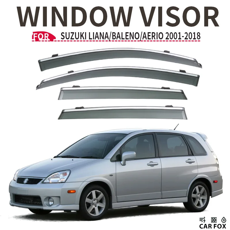 For SUZUKI LIANA/Baleno/Aerio 2001-2018 Plastic Window Visor Vent Shades Sun Rain Deflector Guard 4PCS/SE
For SUZUKI LIANA/Baleno/Aerio 2001-2018 Plastic Window Visor Vent Shades Sun Rain Deflector Guard 4PCS/SE