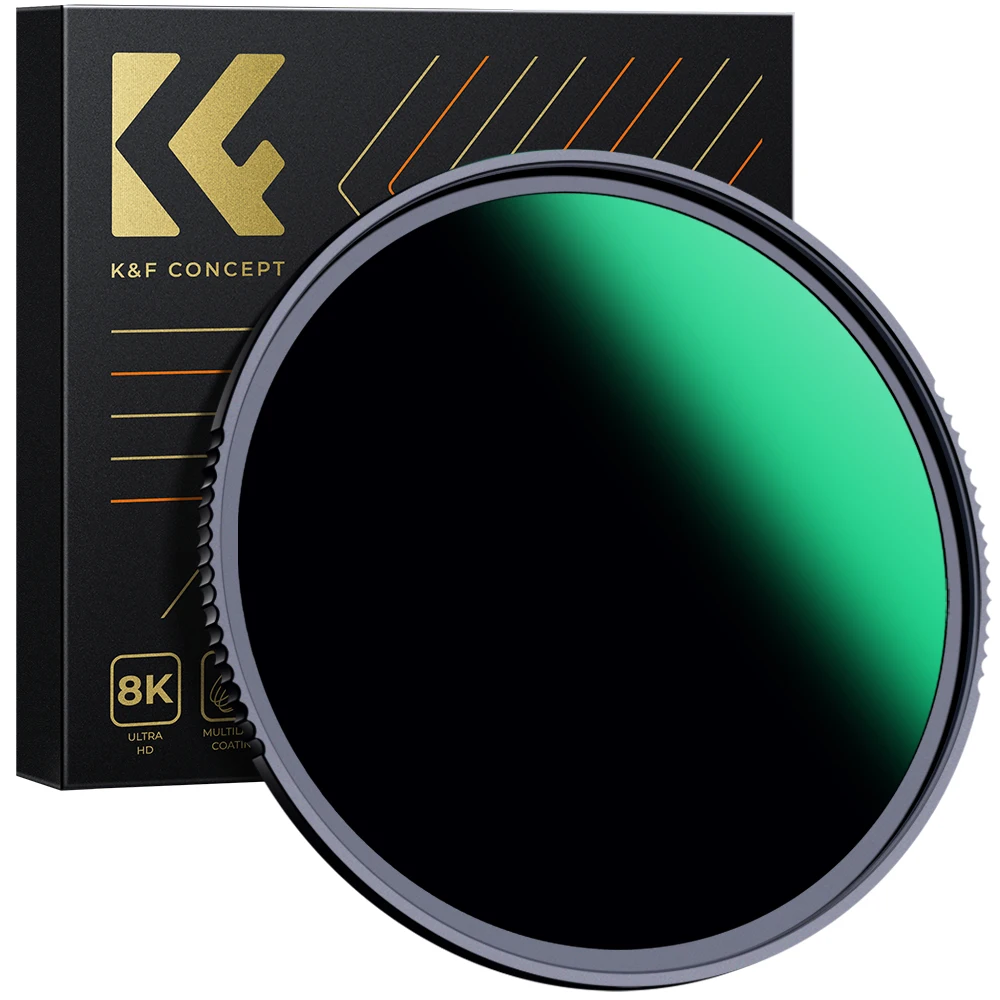 

K&F Concept ND1000 Filter ND Filter 10 Stops Nano-X MRC Neutral Density 28 Layer Super Slim Multi-Coated HD Glass Neutral Grey