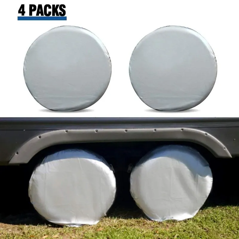 

4pcs Wheels Case Protector Bags Car Heavy Duty RV Wheel Tire Covers Exterior Accessories For Truck Trailer Camper Motorhome