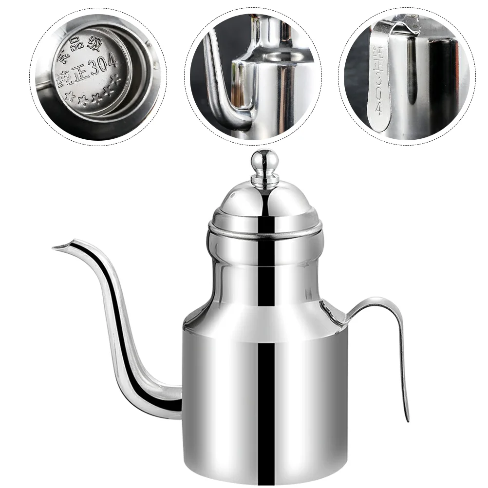 11/18Oz Stainless Steel Olive Oil Bottle Long Spout Grease Container Vinegar Dispenser Sauce Seasoning Condiment Jar
11/18Oz Stainless Steel Olive Oil Bottle Long Spout Grease Container Vinegar Dispenser Sauce Seasoning Condiment Jar