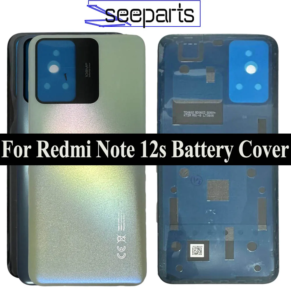 Новинка, Крышка батарейного отсека для Xiaomi Redmi Note 12s 4G, стеклянная панель, задний корпус, Сменный Чехол для Redmi Note 12 4G, задняя крышка
Новинка, Крышка батарейного отсека для Xiaomi Redmi Note 12s 4G, стеклянная панель, задний корпус, Сменный Чехол для Redmi Note 12 4G, задняя крышка