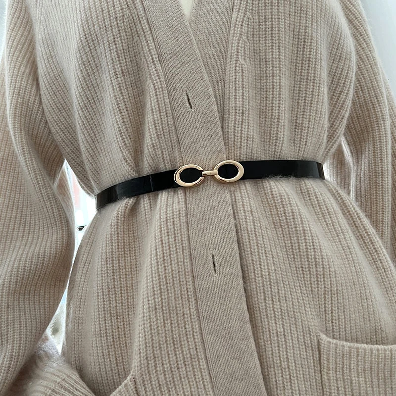 New Metal Buckle PU Leather Thin Belt Women Lady Skinny Adjustable Solid Color Waistband Simple Dress Coat Decor Straps
New Metal Buckle PU Leather Thin Belt Women Lady Skinny Adjustable Solid Color Waistband Simple Dress Coat Decor Straps