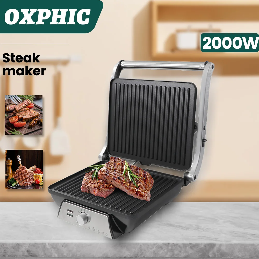 OXPHIC 2000W Grill electrical panini press grill panini press grill maker Steak machine electric steak machine
OXPHIC 2000W Grill electrical panini press grill panini press grill maker Steak machine electric steak machine