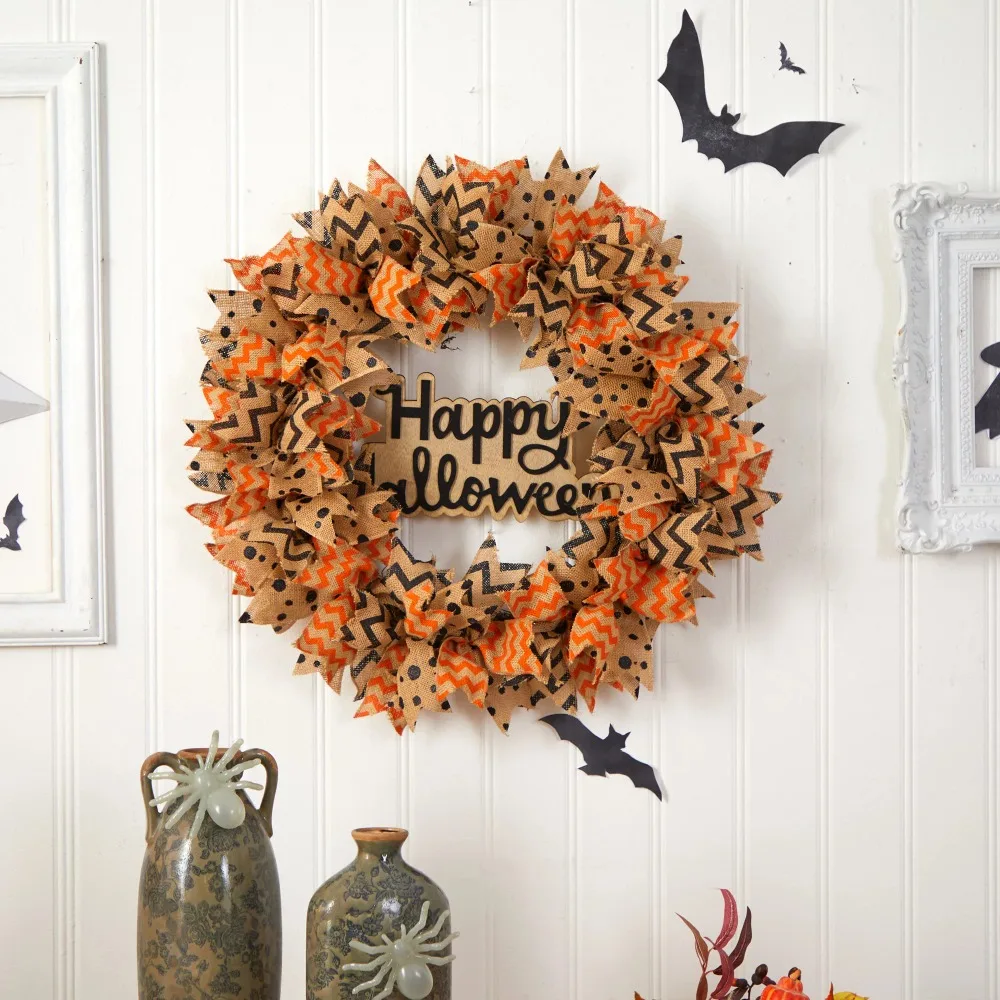 Halloween Decoration Free Shipping 30-Inch Halloween Burlap Ribbon Wreath Confetti Party Supplies Birthday Accessories Table
Halloween Decoration Free Shipping 30-Inch Halloween Burlap Ribbon Wreath Confetti Party Supplies Birthday Accessories Table