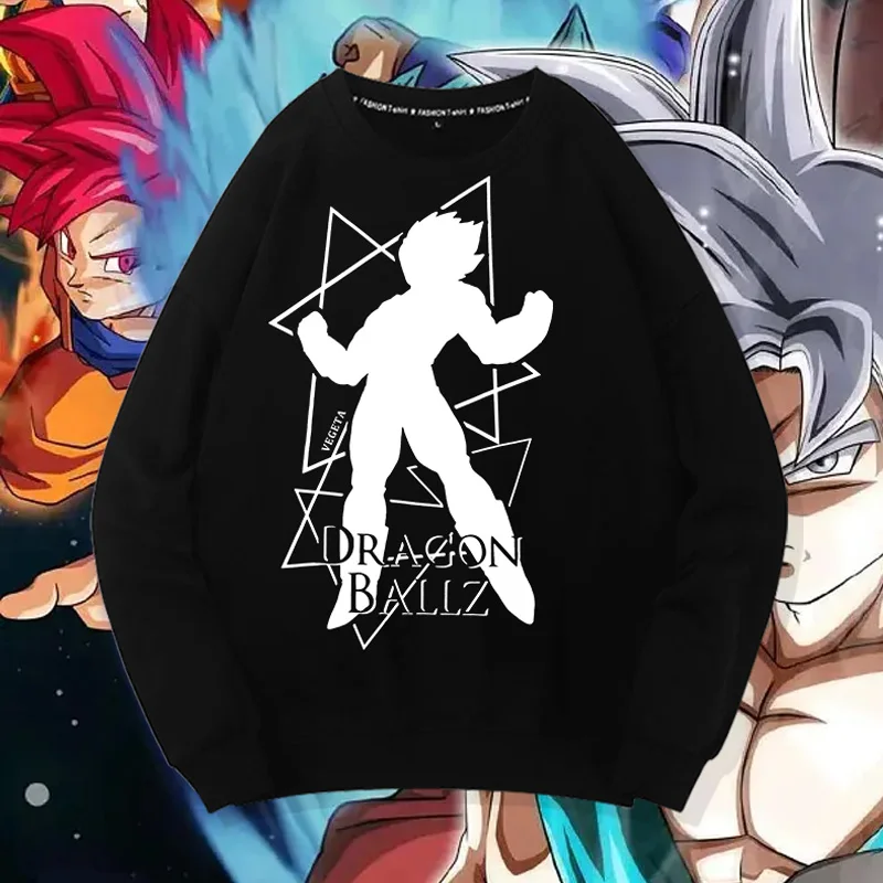 

AUTUMN ANIMATION SEVEN DRAGON BALL ROUND NECK HOODIE MALE TREND INS PORT WIND SAIYA WUKONG AROUND CLOTHING COAT TIDE