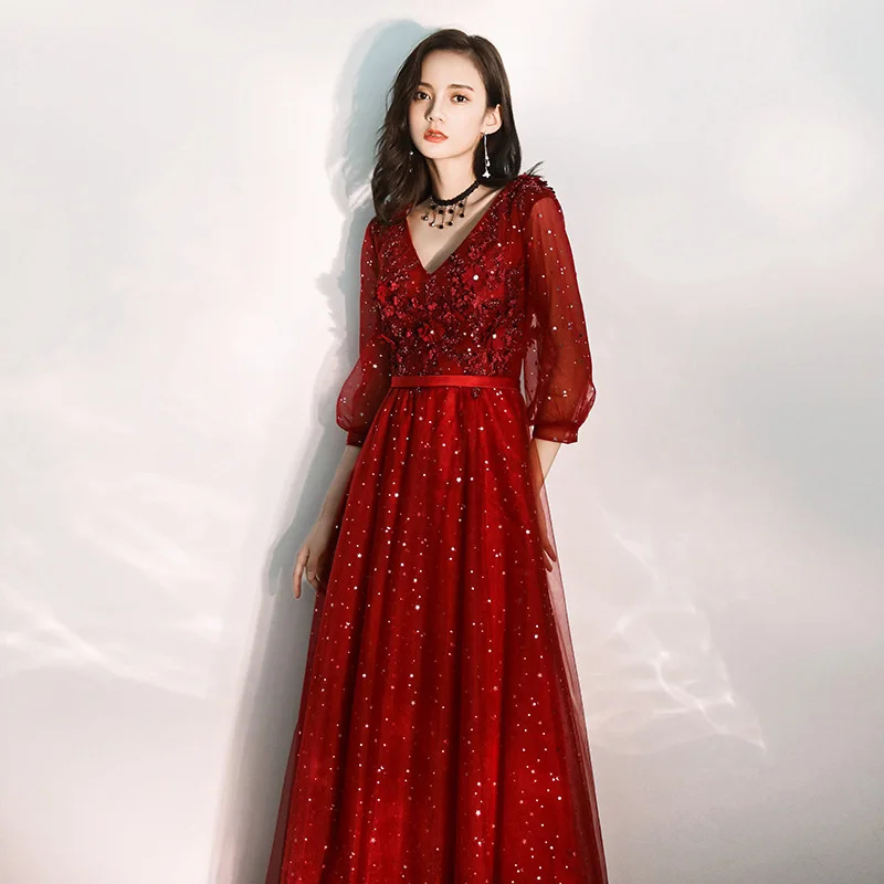 M5159 Pregnant Women Long Wedding Dress Bride 2022 Autumn and Spring Floor Length Lace Up Wine Red Party Evening Dresses
M5159 Pregnant Women Long Wedding Dress Bride 2022 Autumn and Spring Floor Length Lace Up Wine Red Party Evening Dresses