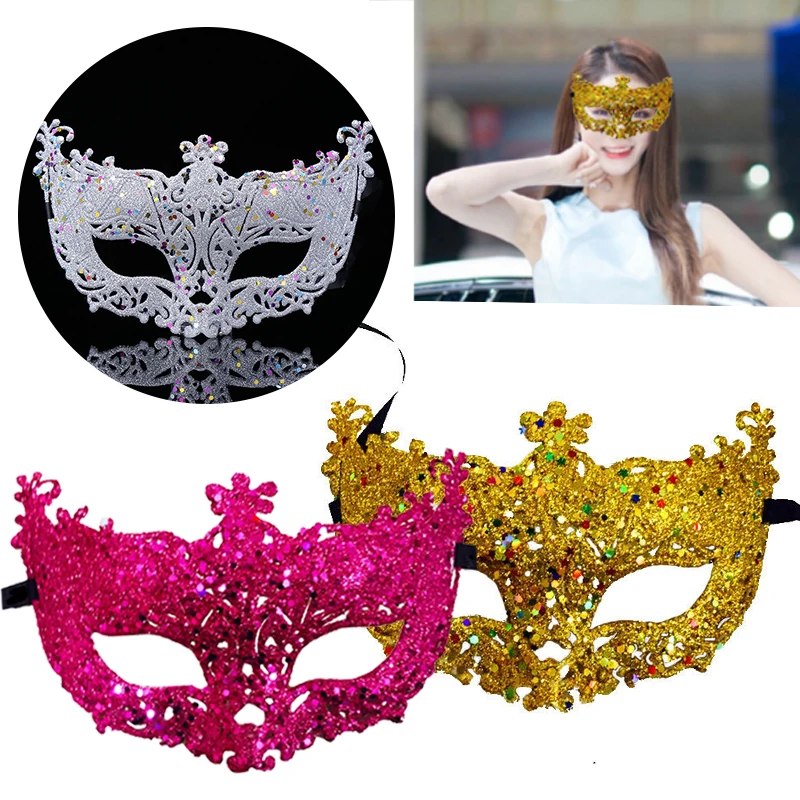 

Women Men Masquerade Mask Face Cover Halloween Carnival Prom Party Fancy Dress Hollow Lace Eye Mask Cosplay Costume Props