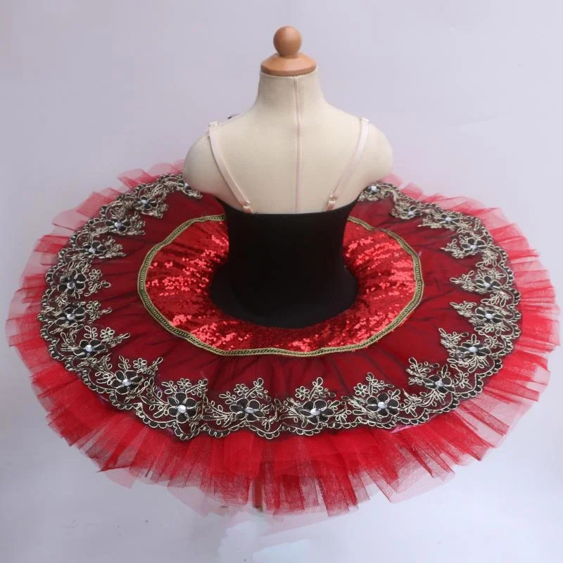 

Red Professional Ballet Dresses For Adults Child Kids Swan Lake Ballerina Ballroom Dance Tutu Dress Girl