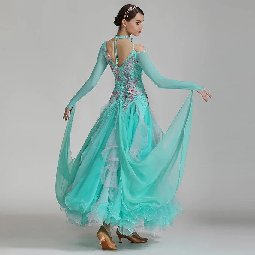 Платье для Бальных конкурсов Waltz, костюмы для стандартных танцевальных выступлений, высококачественные Вечерние наряды с вышивкой и аппликацией, большие качели
Платье для Бальных конкурсов Waltz, костюмы для стандартных танцевальных выступлений, высококачественные Вечерние наряды с вышивкой и аппликацией, большие качели