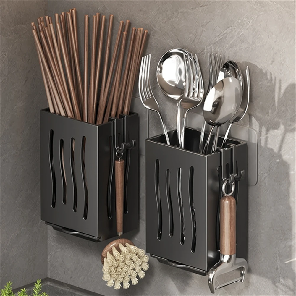 Kitchen Utensil Rack Draining Chopstick Holder Wall-Mounted Or Freestanding Cutlery Storage Box Plastic Storage Rack
Kitchen Utensil Rack Draining Chopstick Holder Wall-Mounted Or Freestanding Cutlery Storage Box Plastic Storage Rack
