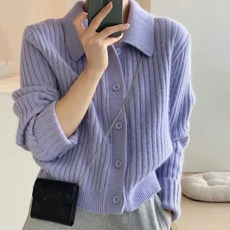 Rimocy Turn Down Knit Cardigan Women Autumn Winter Button Up Solid Color Sweater Coats Woman Long Sleeve Soft Cardigans Ladies
Rimocy Turn Down Knit Cardigan Women Autumn Winter Button Up Solid Color Sweater Coats Woman Long Sleeve Soft Cardigans Ladies