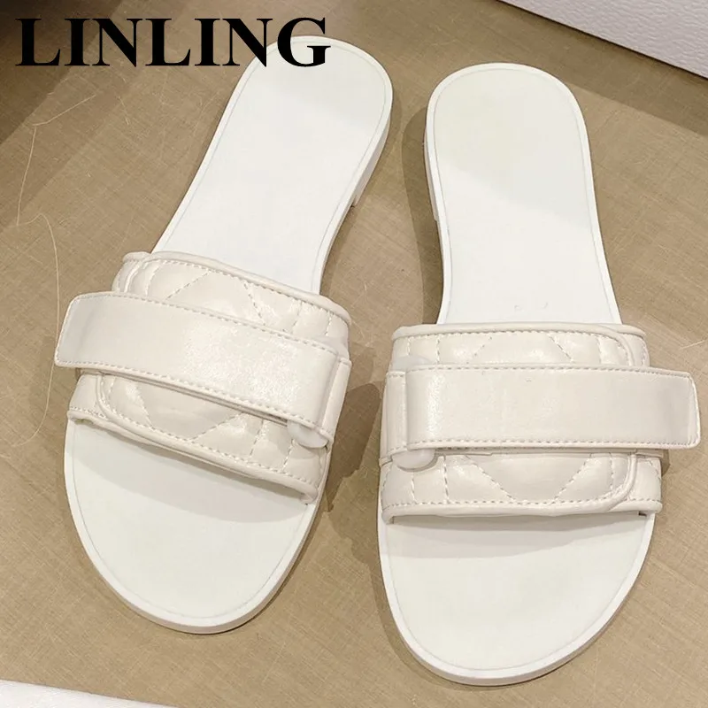 2023 Summer Hook Loop Slippers Women Genuine Leather Flat Slides Fashion Designer Shoes Ladies Sandals Holiday Beach Flip Flops
2023 Summer Hook Loop Slippers Women Genuine Leather Flat Slides Fashion Designer Shoes Ladies Sandals Holiday Beach Flip Flops
