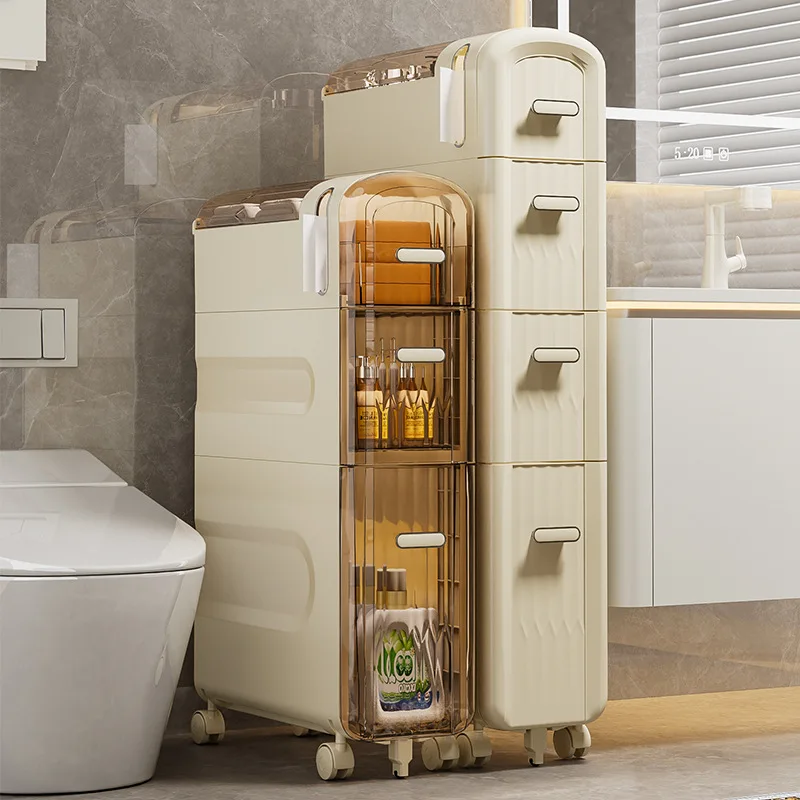 

Slit storage cabinet, bathroom storage rack, drawer type toilet, toilet edge cabinet, narrow seam storage cabinet
