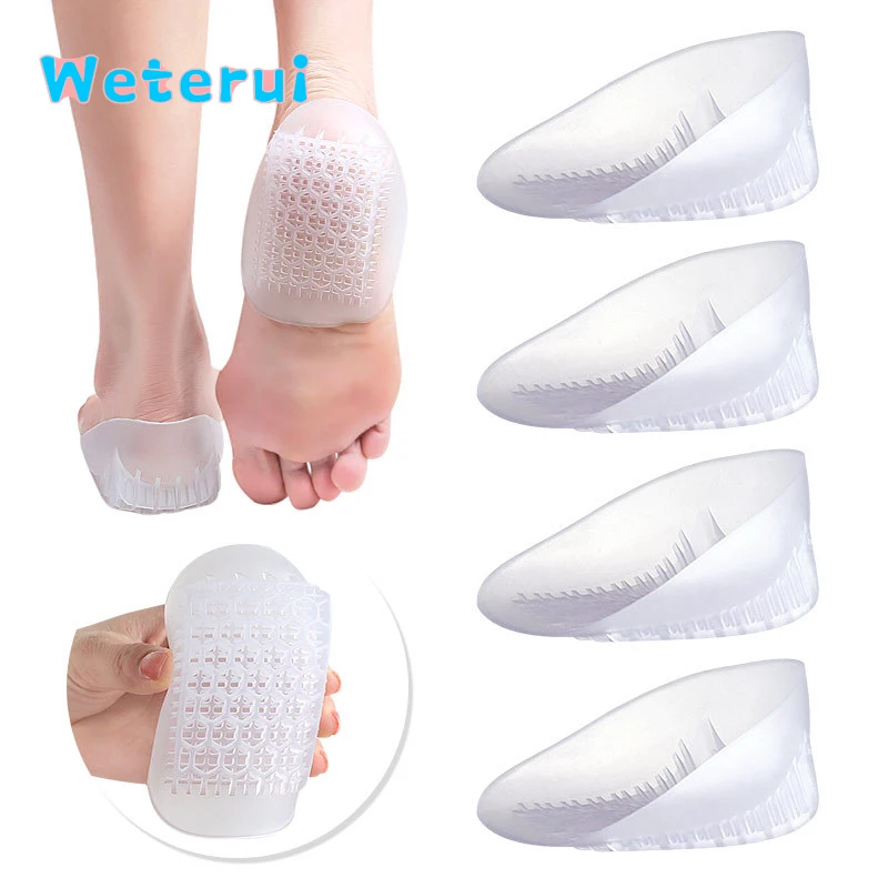 U-Shaped Gel Half Insoles Shoes Inserts Pad Soft Heel Cups for Heel Pain Fascitis Plantar Foot Protectors Height Increase
U-Shaped Gel Half Insoles Shoes Inserts Pad Soft Heel Cups for Heel Pain Fascitis Plantar Foot Protectors Height Increase