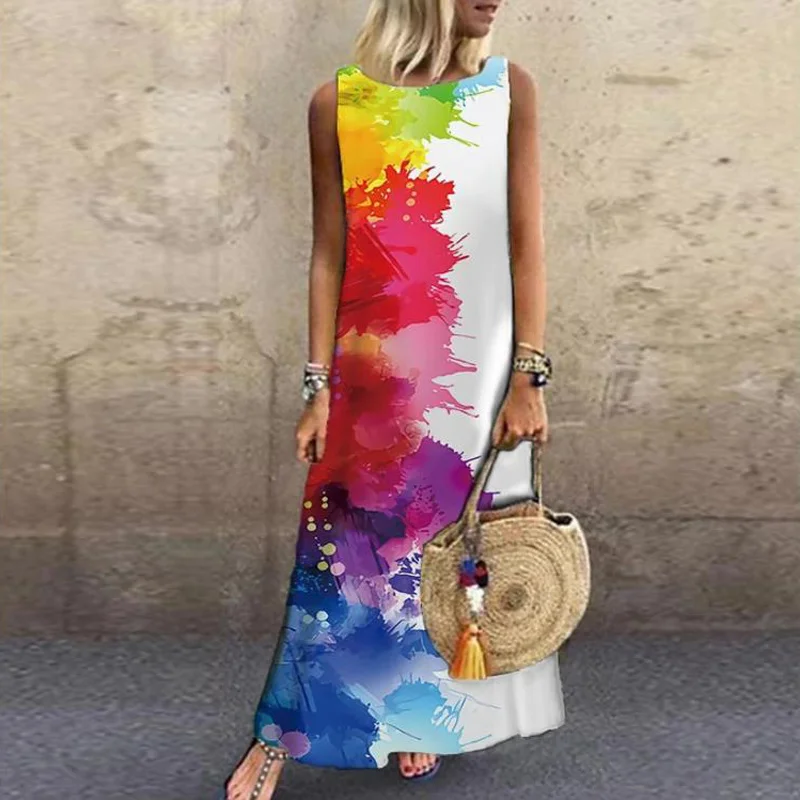 2023 Vintage Floral Printed Women Sleeveless Sundress Summer Loose Casual Beach Long Dress Ladies Bohemia Maxi Dresses Party Ves
2023 Vintage Floral Printed Women Sleeveless Sundress Summer Loose Casual Beach Long Dress Ladies Bohemia Maxi Dresses Party Ves