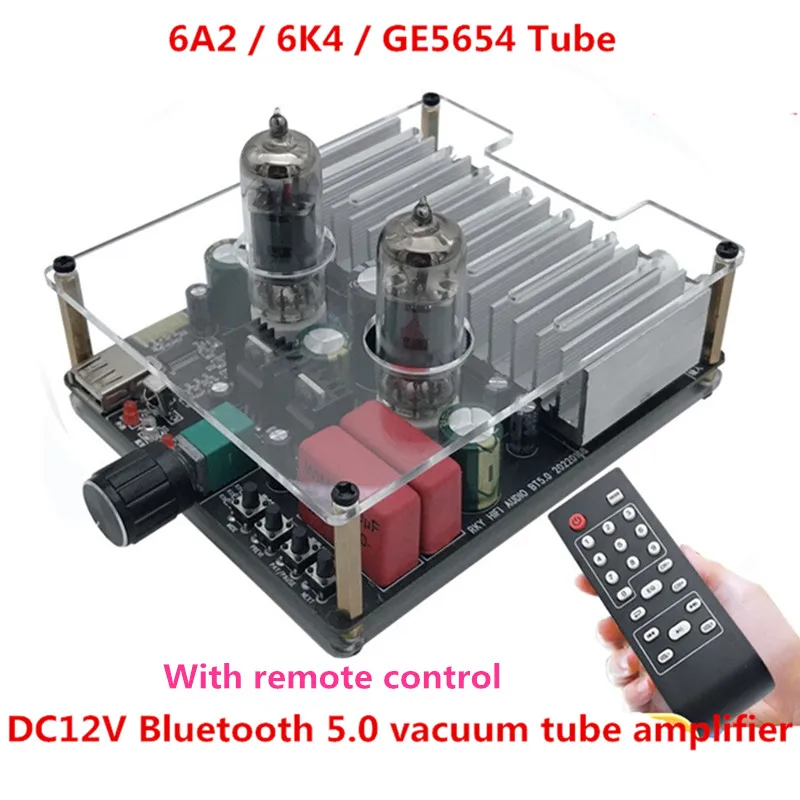 DC12V Bluetooth 5,0 6A2 / 6K4 / GE5654 вакуумная трубка TDA7377 35 Вт * 2 аудио усилитель без потерь USB плеер с дистанционным управлением
DC12V Bluetooth 5,0 6A2 / 6K4 / GE5654 вакуумная трубка TDA7377 35 Вт * 2 аудио усилитель без потерь USB плеер с дистанционным управлением