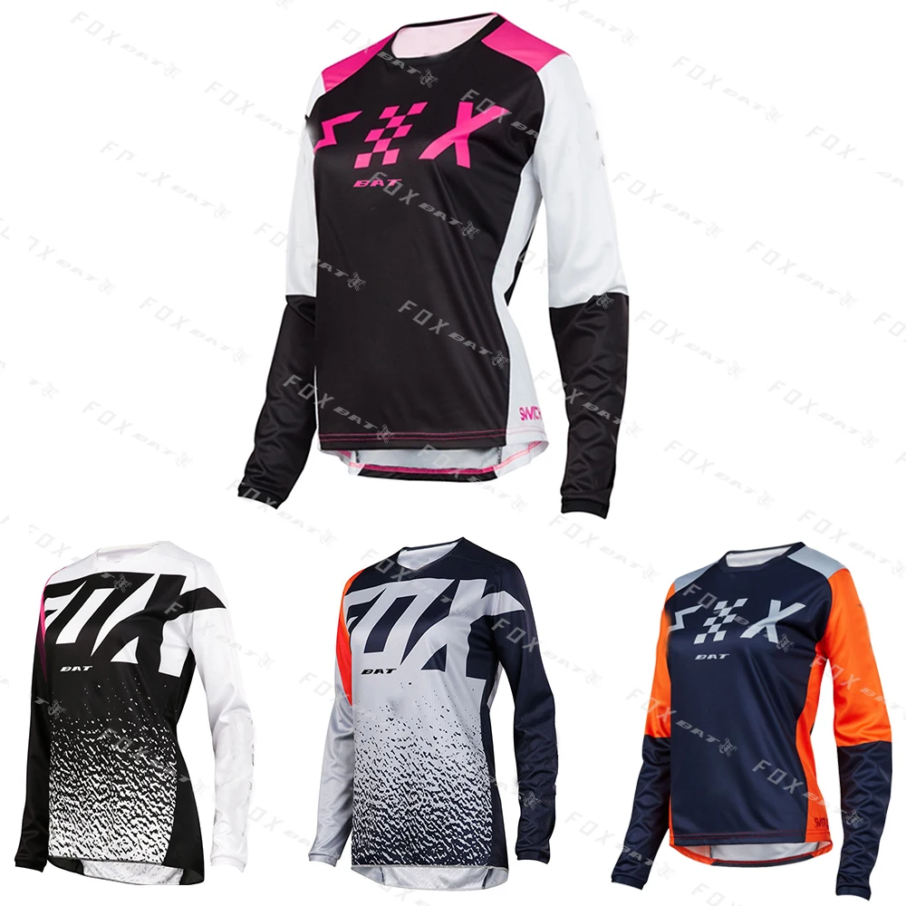 Bat Fox Women's Downhill Jersey Motocross Motorcycles MTB T-Shirts Cycling Sweatshirt Mountain Enduro Bike Clothing
Bat Fox Women's Downhill Jersey Motocross Motorcycles MTB T-Shirts Cycling Sweatshirt Mountain Enduro Bike Clothing