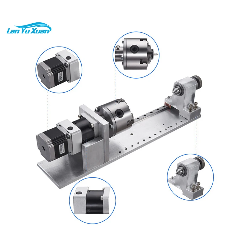 CNC engraving machine fourth axis planetary reducer rotary axis A axis Dividing head,140mm processing stroke
CNC engraving machine fourth axis planetary reducer rotary axis A axis Dividing head,140mm processing stroke