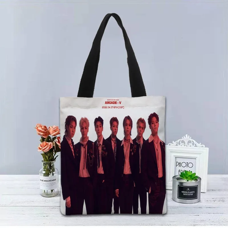 KPOP женская сумка GHOST9 многоразовая Экологически чистая большая тканевая сумка для покупок унисекс сумка на плечо сумка для продуктов тканевая сумка 0524 
KPOP женская сумка GHOST9 многоразовая Экологически чистая большая тканевая сумка для покупок унисекс сумка на плечо сумка для продуктов тканевая сумка 0524