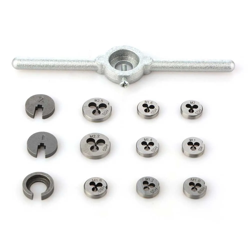 31PCS HSS Metric Tap Die Set Screw Thread Plugs Taps Holder Wrench M1.0 M1.1 M1.2 M1.4 M1.6 M 1.8 M2.0 M2.2 M2.5 Hand Tools
31PCS HSS Metric Tap Die Set Screw Thread Plugs Taps Holder Wrench M1.0 M1.1 M1.2 M1.4 M1.6 M 1.8 M2.0 M2.2 M2.5 Hand Tools