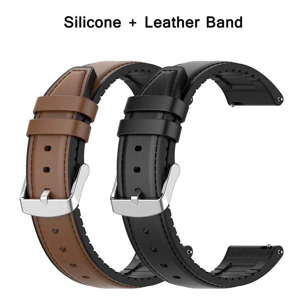 

Leather Silicone Wrist Strap For Ticwatch GTH E3/E/2/C2 Smart Watch Band Belts For Ticwatch Pro 3 GPS GTX E2 S2 Wristband Correa