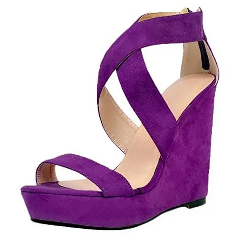 Ladies Mature Temperament Purple Peep Toe Cross Waterproof Platform Rear Zipper Female Wedge Heel Sandals
Ladies Mature Temperament Purple Peep Toe Cross Waterproof Platform Rear Zipper Female Wedge Heel Sandals